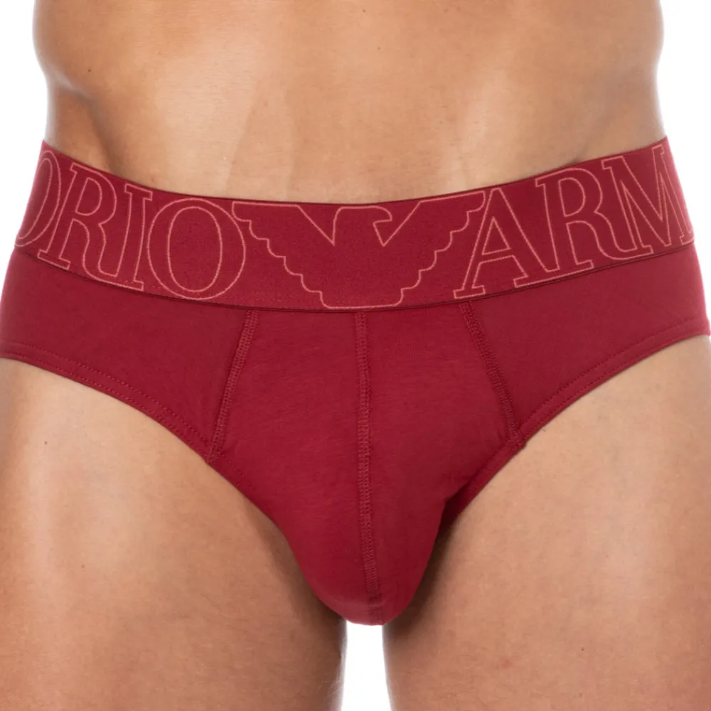 Emporio Armani Slips-Slip Megalogo Coton Rhubarbe