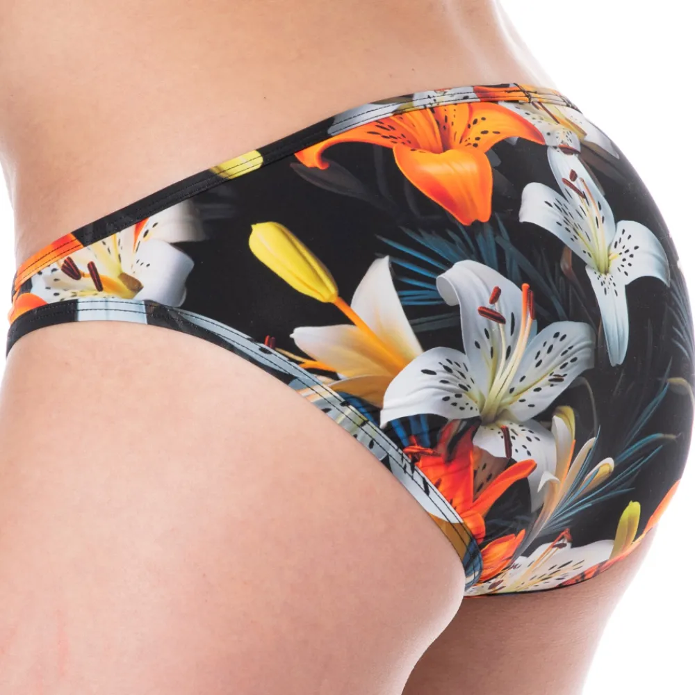 SKU Poche Ergonomique|Mini Slips-Slip Microfibre Tropical Summer Noir