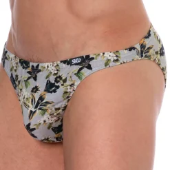 SKU Mini Slips|Slips-Slip Mini Coton Floral Gris