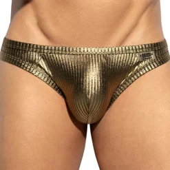 ES Collection Slips Sexy-Slip Métallique Art Déco Doré