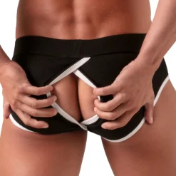 Absolu Male Slips Sexy-Slip Open Versatile Noir