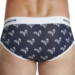 Garçon Français Slips-Slip Origami Coq Bleu Marine - Blanc