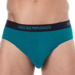 Emporio Armani Slips-Slip Pure Cotton Bleu Paon
