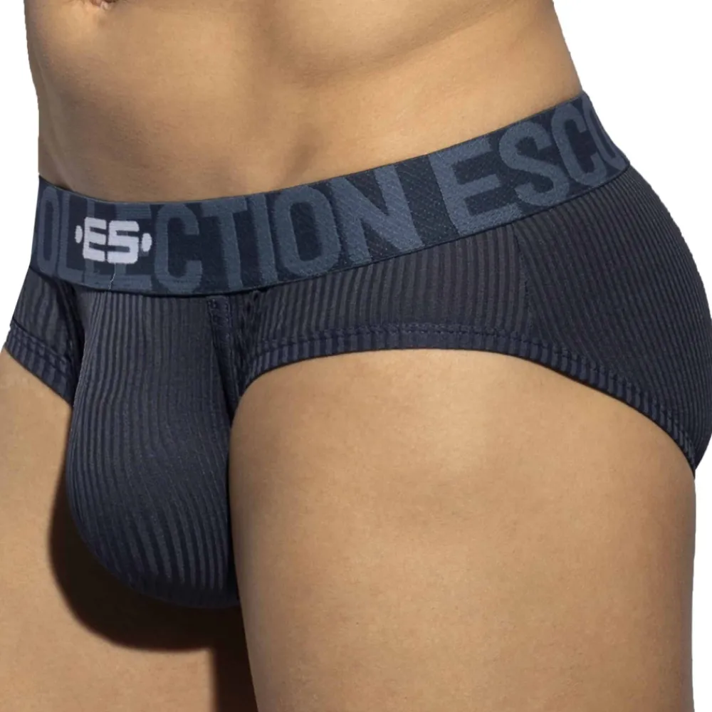 ES Collection Slips-Slip Recycled Rib Bleu Marine