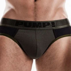 Pump! Slips-Slip Ribbed Vert Militaire