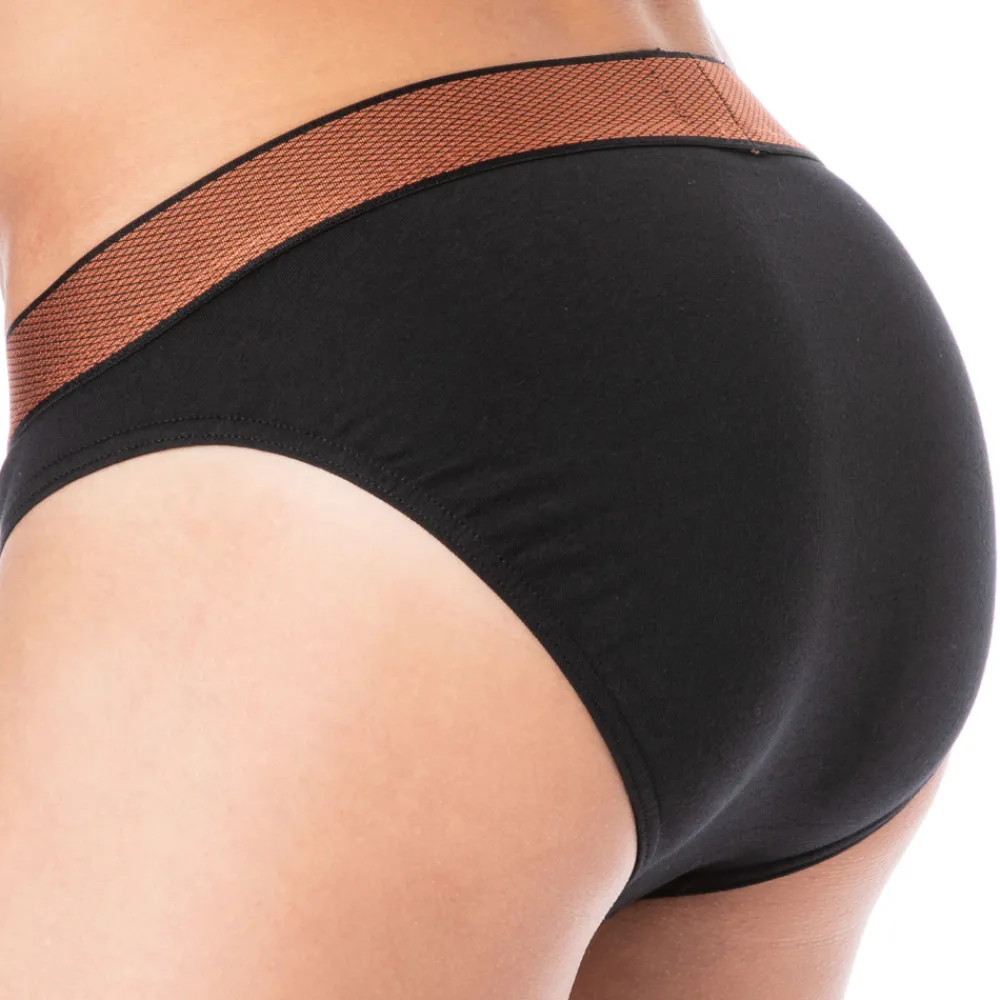 Emporio Armani Slips-Slip Shiny Logoband Coton Noir