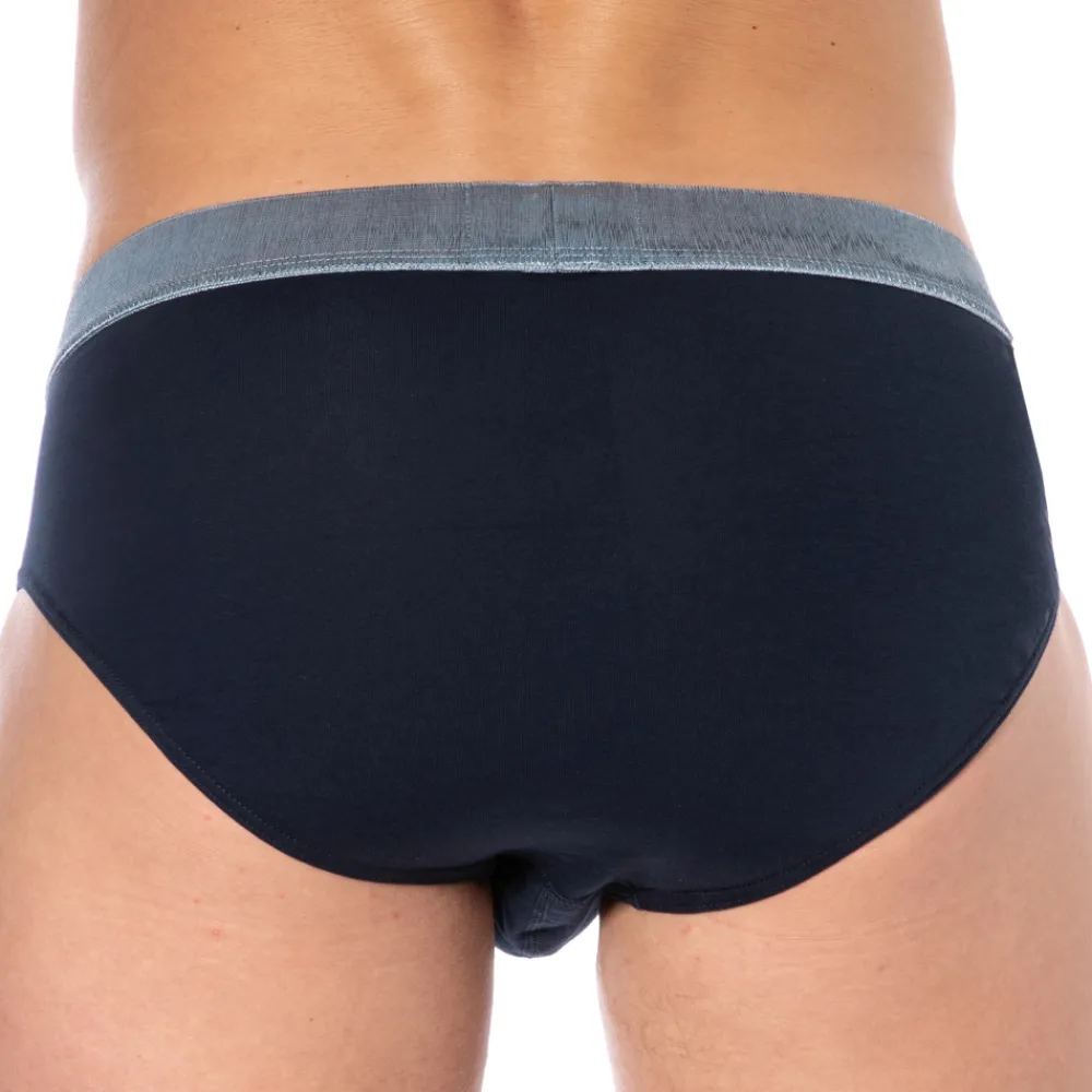 Emporio Armani Slips-Slip Shiny Logoband Marine