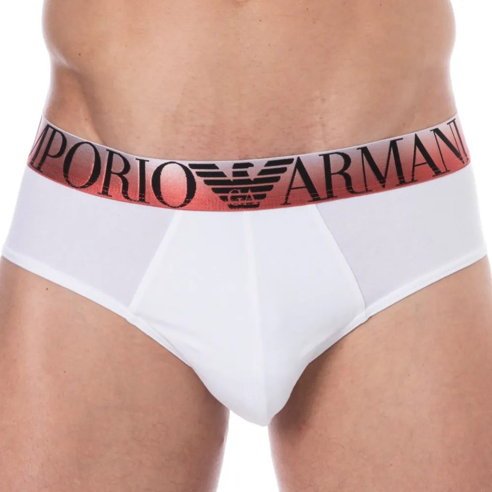 Emporio Armani Slips-Slip Superfine Coton Blanc