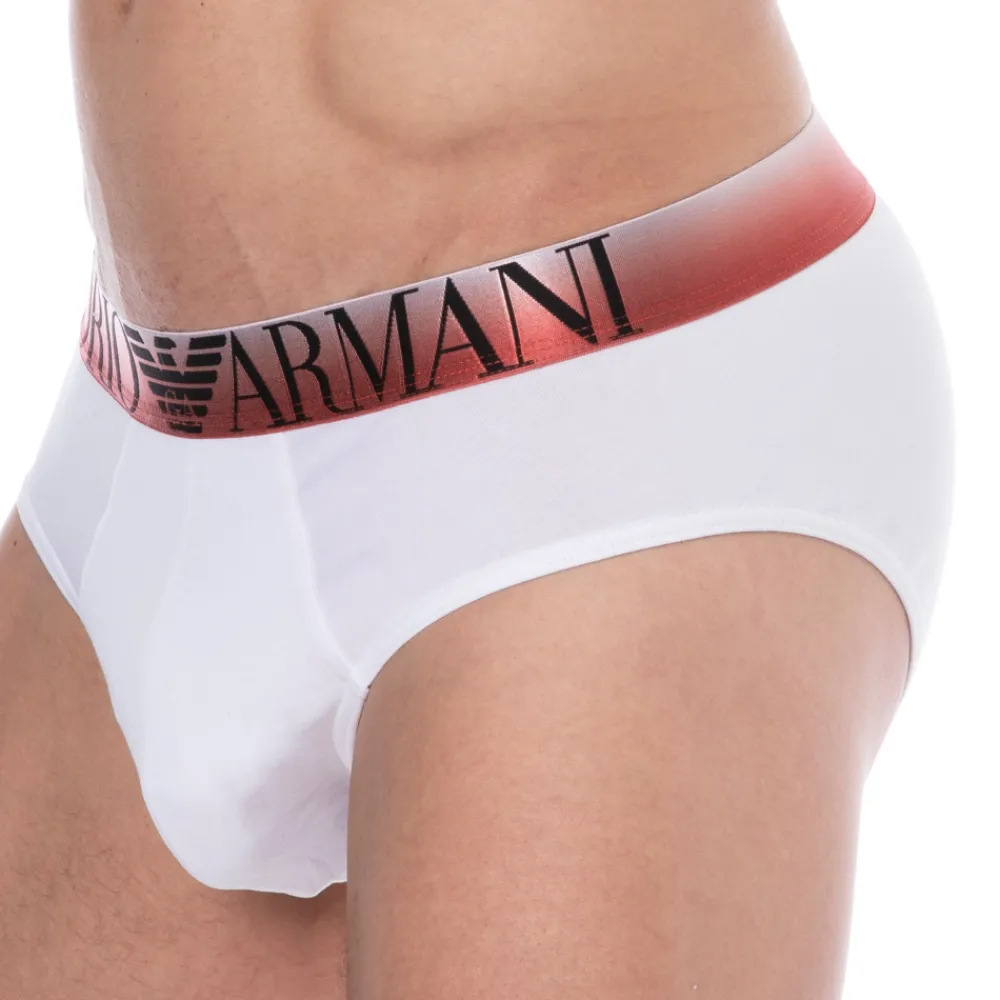 Emporio Armani Slips-Slip Superfine Coton Blanc
