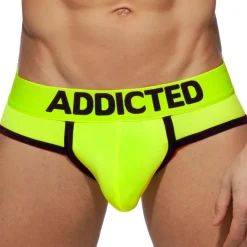 Addicted Slips Sexy|Push Up-Slip Swimderwear Cockring Jaune Fluo