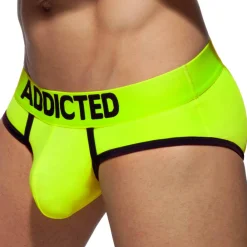 Addicted Slips Sexy|Push Up-Slip Swimderwear Cockring Jaune Fluo