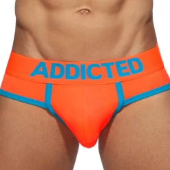 Addicted Slips Sexy|Push Up-Slip Swimderwear Cockring Orange Fluo