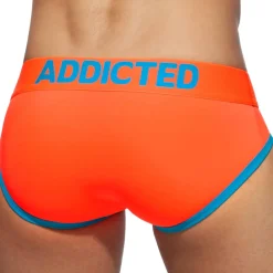 Addicted Slips Sexy|Push Up-Slip Swimderwear Cockring Orange Fluo