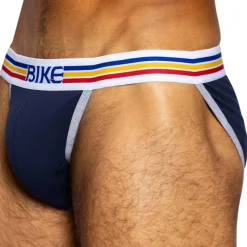 Bike Slips Tanga|Slips-Slip Tanga Coton Bleu Marine