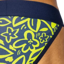 Bike Slips Tanga|Slips-Slip Tanga Coton Flower Party