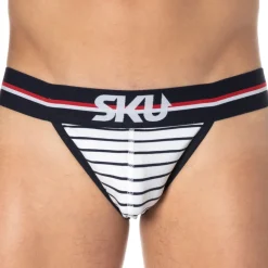 SKU Slips Tanga|Slips-Slip Tanga First Coton Marinière