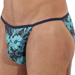 HOM Slips Tanga|Slips-Slip Tanga Funky Styles Bleu