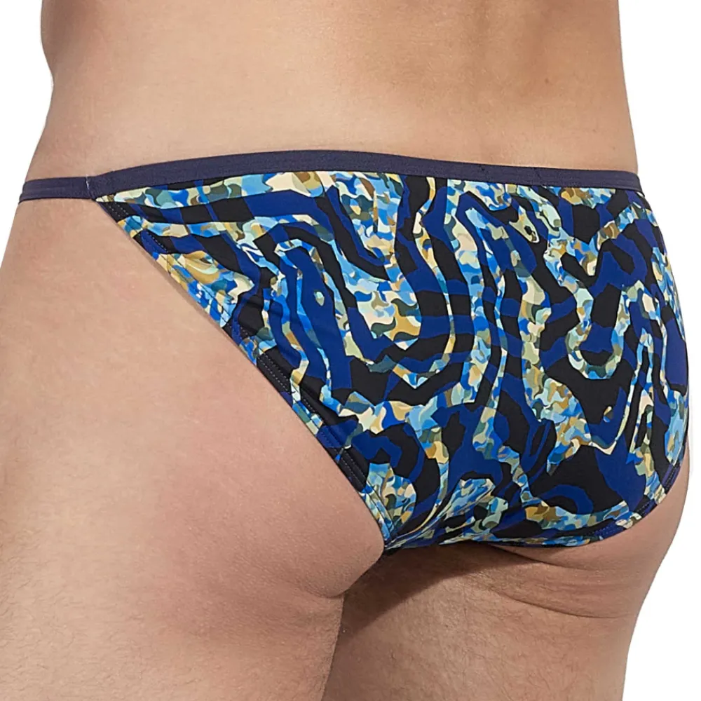HOM Slips Tanga|Slips-Slip Tanga Funky Styles Bleu Marine