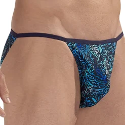 HOM Slips Tanga|Slips-Slip Tanga Funky Styles Bleu