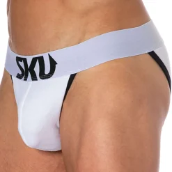 SKU Slips Tanga|Slips-Slip Tanga Logo Coton Blanc