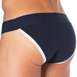 SKU Slips Tanga|Slips-Slip Tanga Logo Coton Bleu Marine