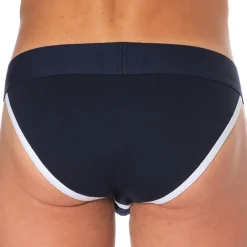 SKU Slips Tanga|Slips-Slip Tanga Logo Coton Bleu Marine