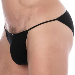 SKU Slips Sexy|Slips Tanga-Slip Tanga Mini Coton Uni Noir