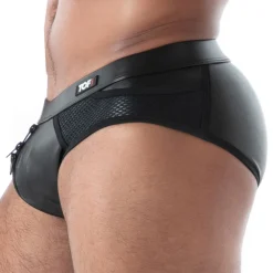 TOF Paris Slips Sexy-Slip Zippé Kinky Noir