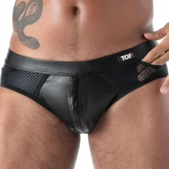 TOF Paris Slips Sexy-Slip Zippé Kinky Noir