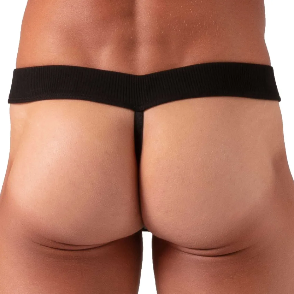 Absolu Male Strings-String à Lacet Noir