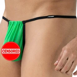CUT4MEN Strings-String à Poche Ajustable SP4NDEX GLOW Mesh Vert