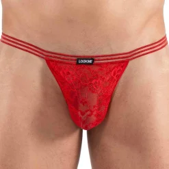 Lookme Strings-String All Square Rouge