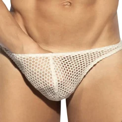 ES Collection Strings-String Bikini Raw Crochet Beige