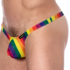 Joe Snyder Strings|Sous-Vêtements Push Up-String Bulge Arc-en-Ciel