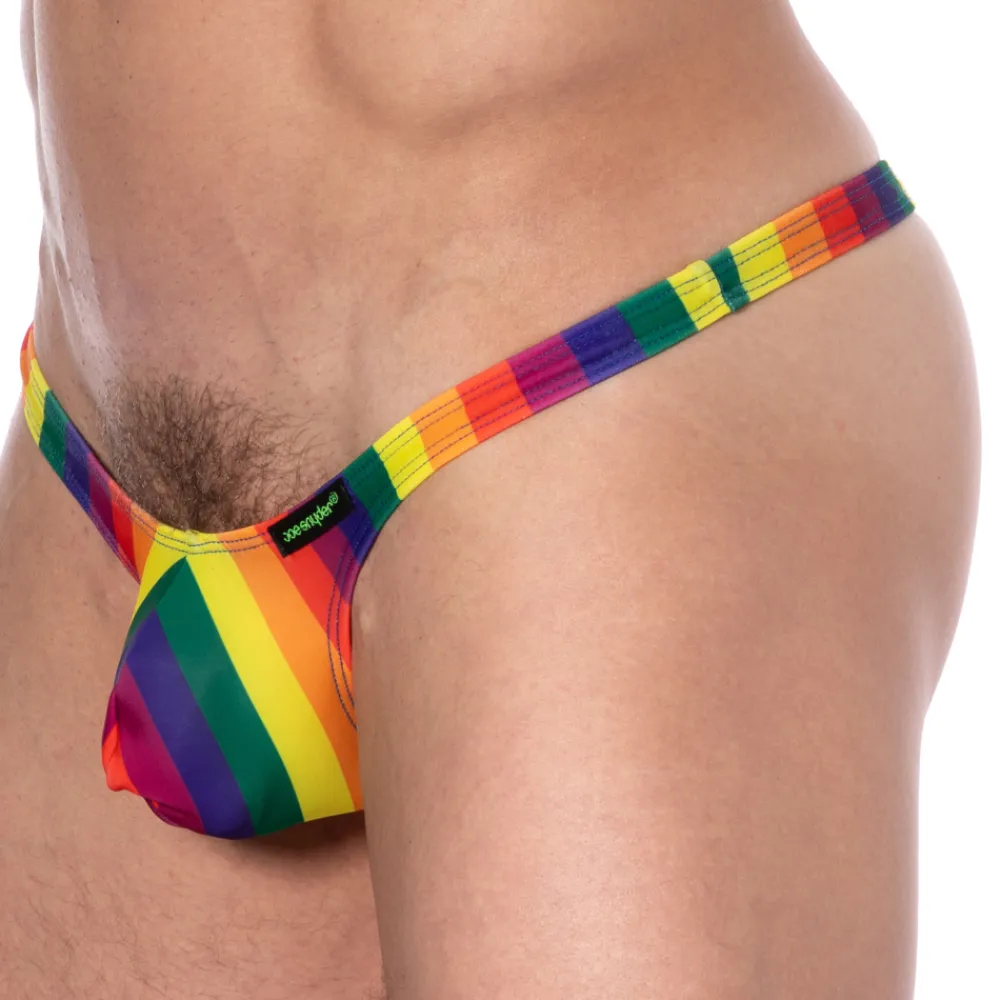 Joe Snyder Strings|Sous-Vêtements Push Up-String Bulge Arc-en-Ciel