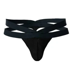 CUT4MEN Strings-String Crossed R4VAGE Noir