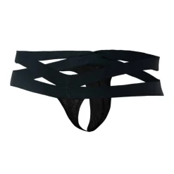 CUT4MEN Strings-String Crossed R4VAGE Noir