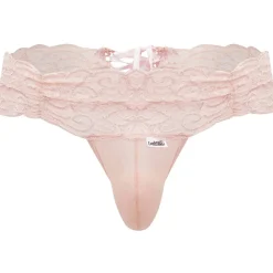 CandyMan Strings-String Dentelle à Lacets Rose