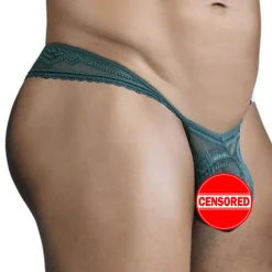 CandyMan Strings-String Dentelle Vert