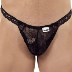 CandyMan Strings-String Double Dentelle Noir