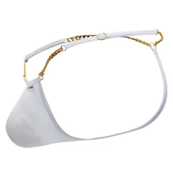 CandyMan Strings-String Ficelle Chaînette Blanc