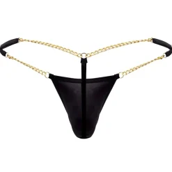 CandyMan Strings-String Ficelle Chaînette Noir