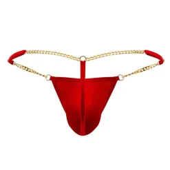 CandyMan Strings-String Ficelle Chaînette Rouge