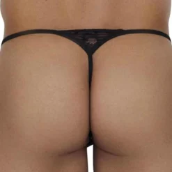 CandyMan Strings-String Ficelle Dentelle Noir