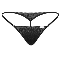CandyMan Strings-String Ficelle Dentelle Noir