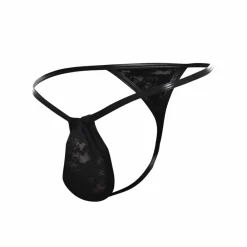 CUT4MEN Strings-String Ficelle L4CE Noir