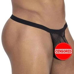 CandyMan Strings-String Fishnet Noir