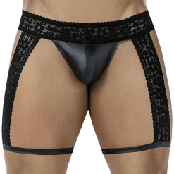 CUT4MEN Strings-String Jarretière Lacey R4VAGE Noir