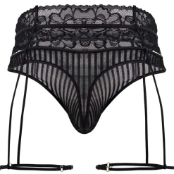 CandyMan Strings-String Jarretière Noir