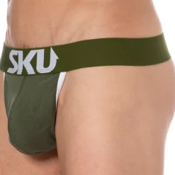 SKU Strings-String Logo Coton Kaki